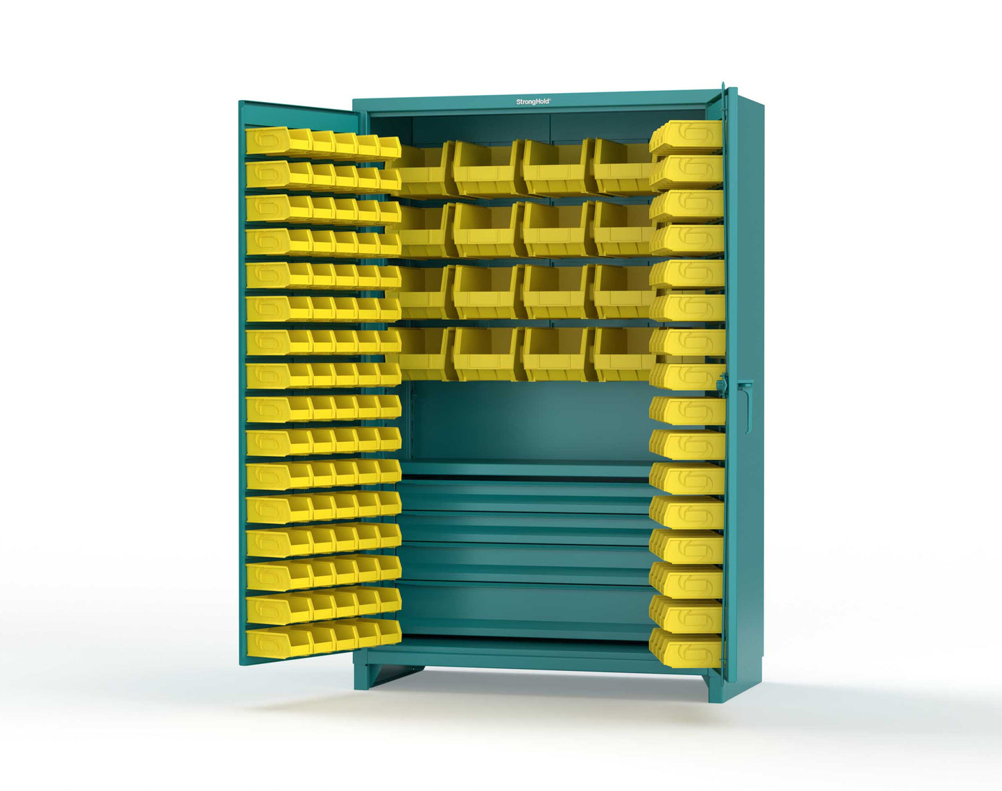 Teal (RAL 5021) / Yellow (RAL 1021)