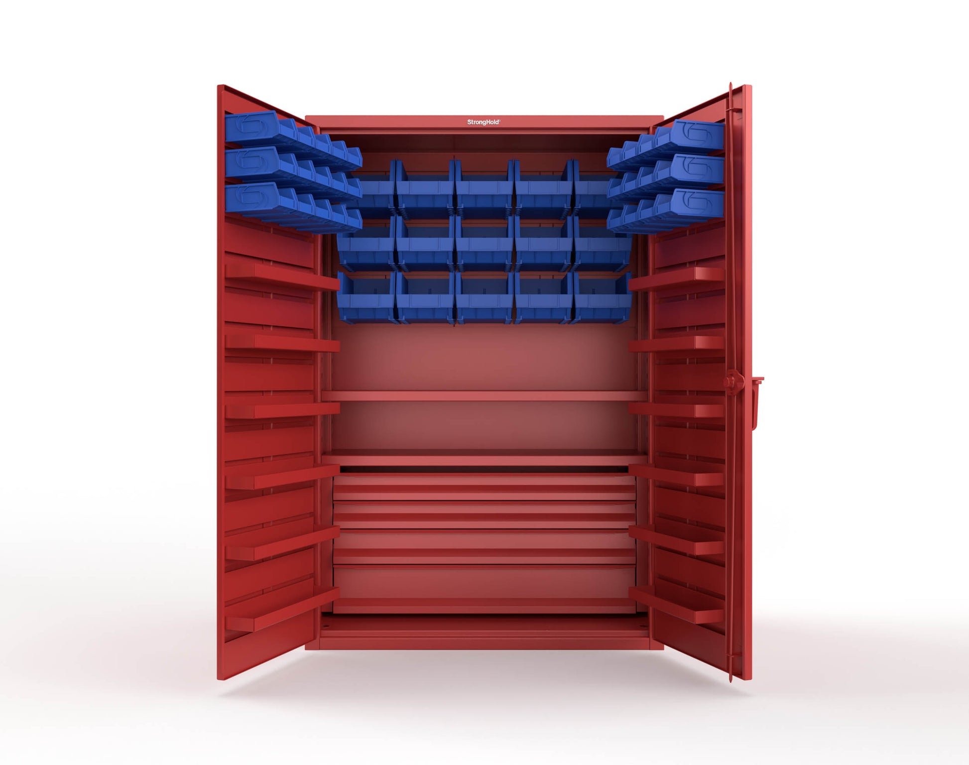 Red (RAL 3001) / Blue (RAL 5001)