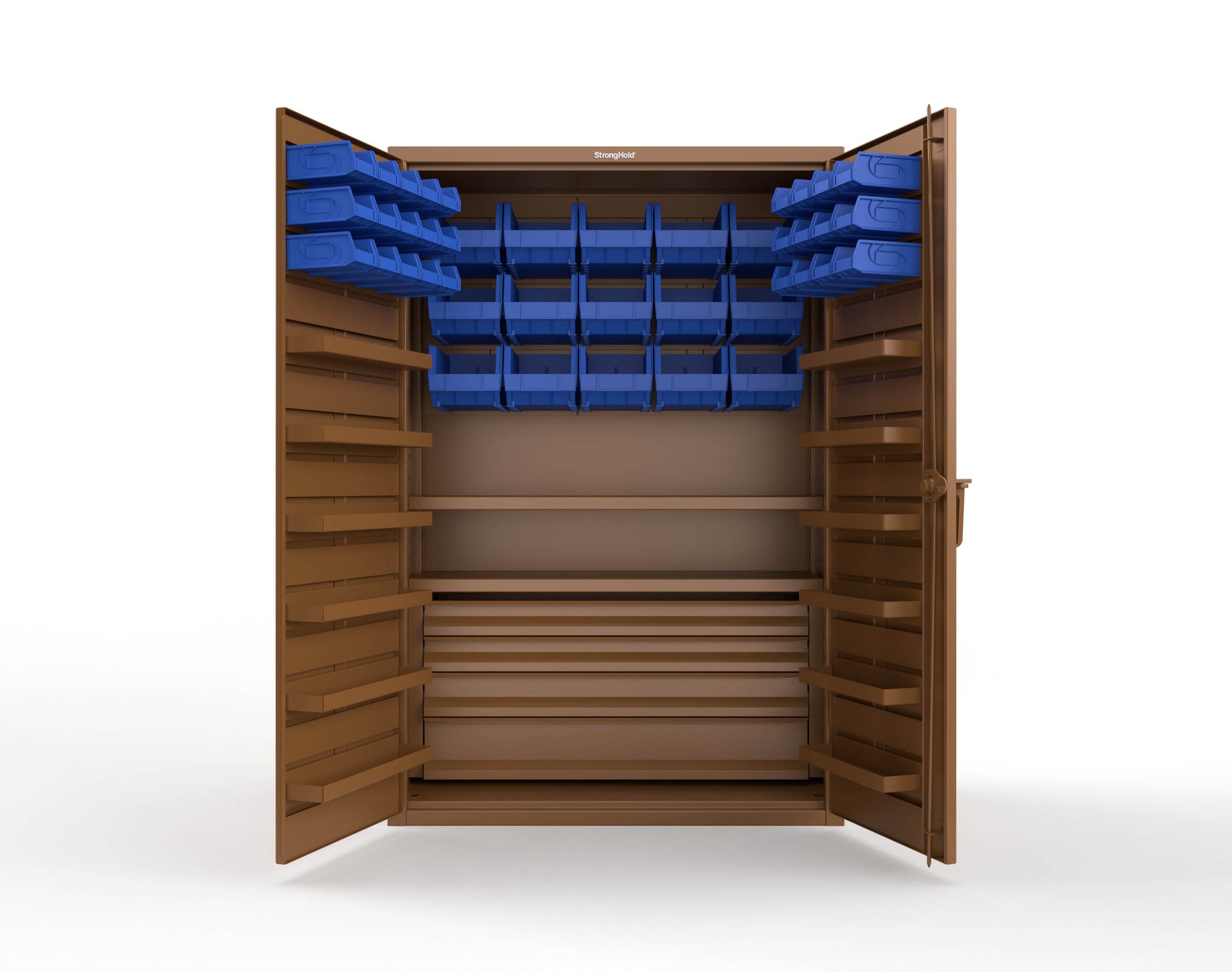 Brown (RAL 8008) / Blue (RAL 5001)