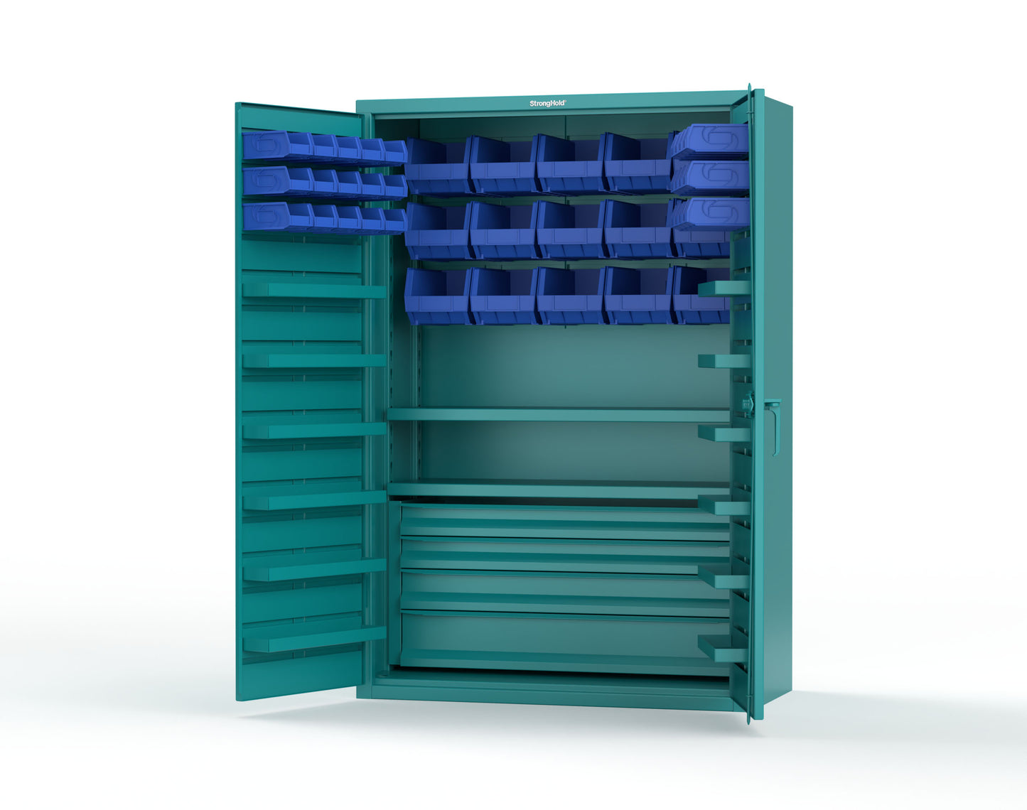 Teal (RAL 5021) / Blue (RAL 5001)