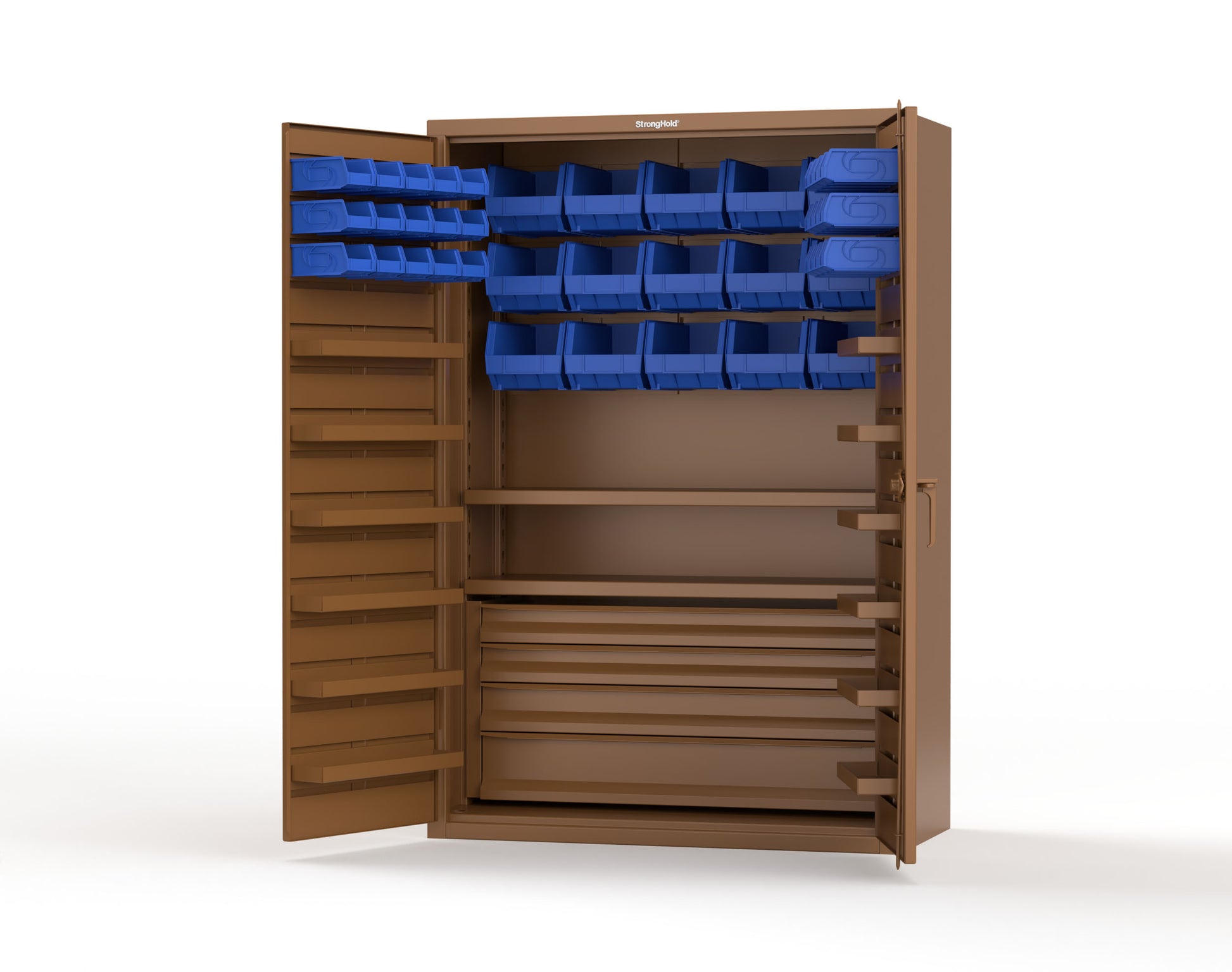 Brown (RAL 8008) / Blue (RAL 5001)
