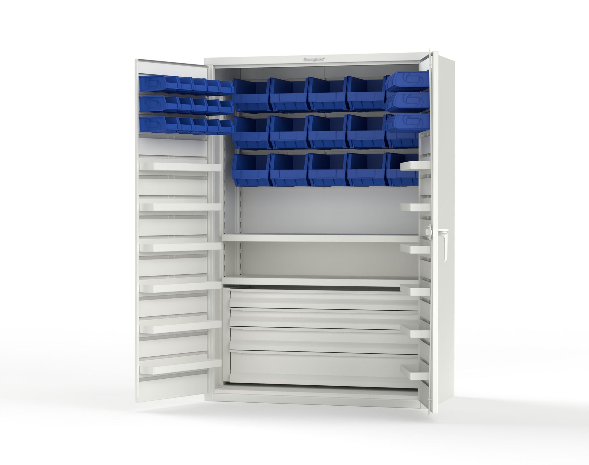 White (RAL 9003) / Blue (RAL 5001)