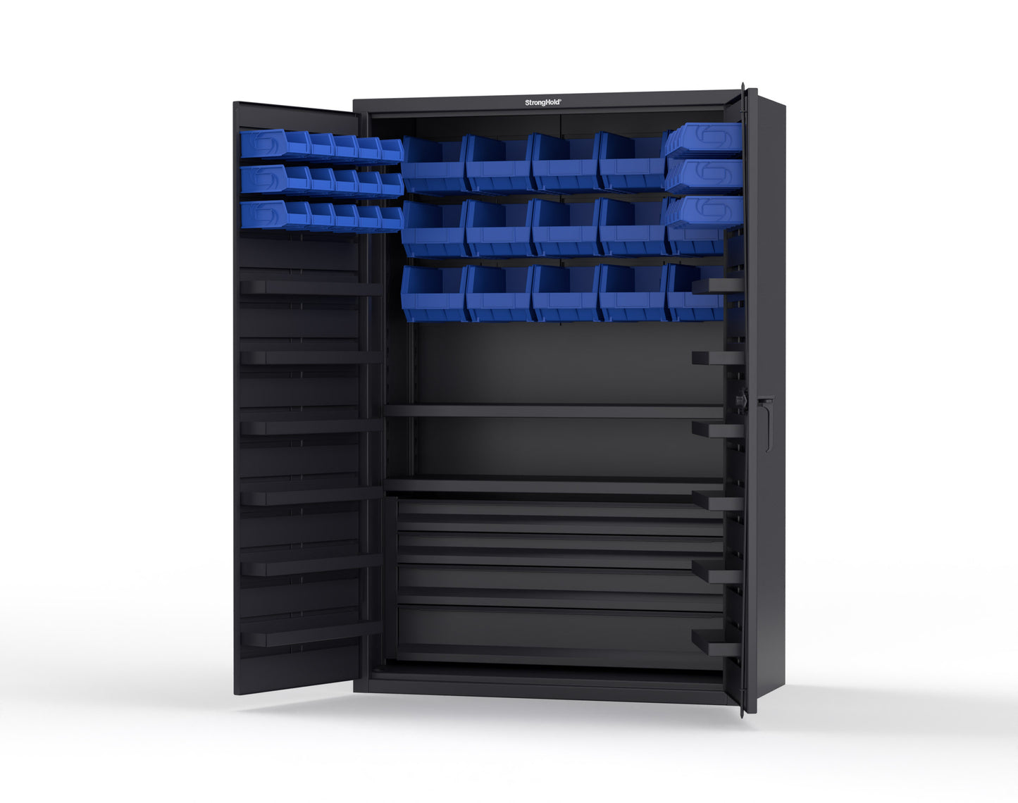 Black (RAL 9005) / Blue (RAL 5001)
