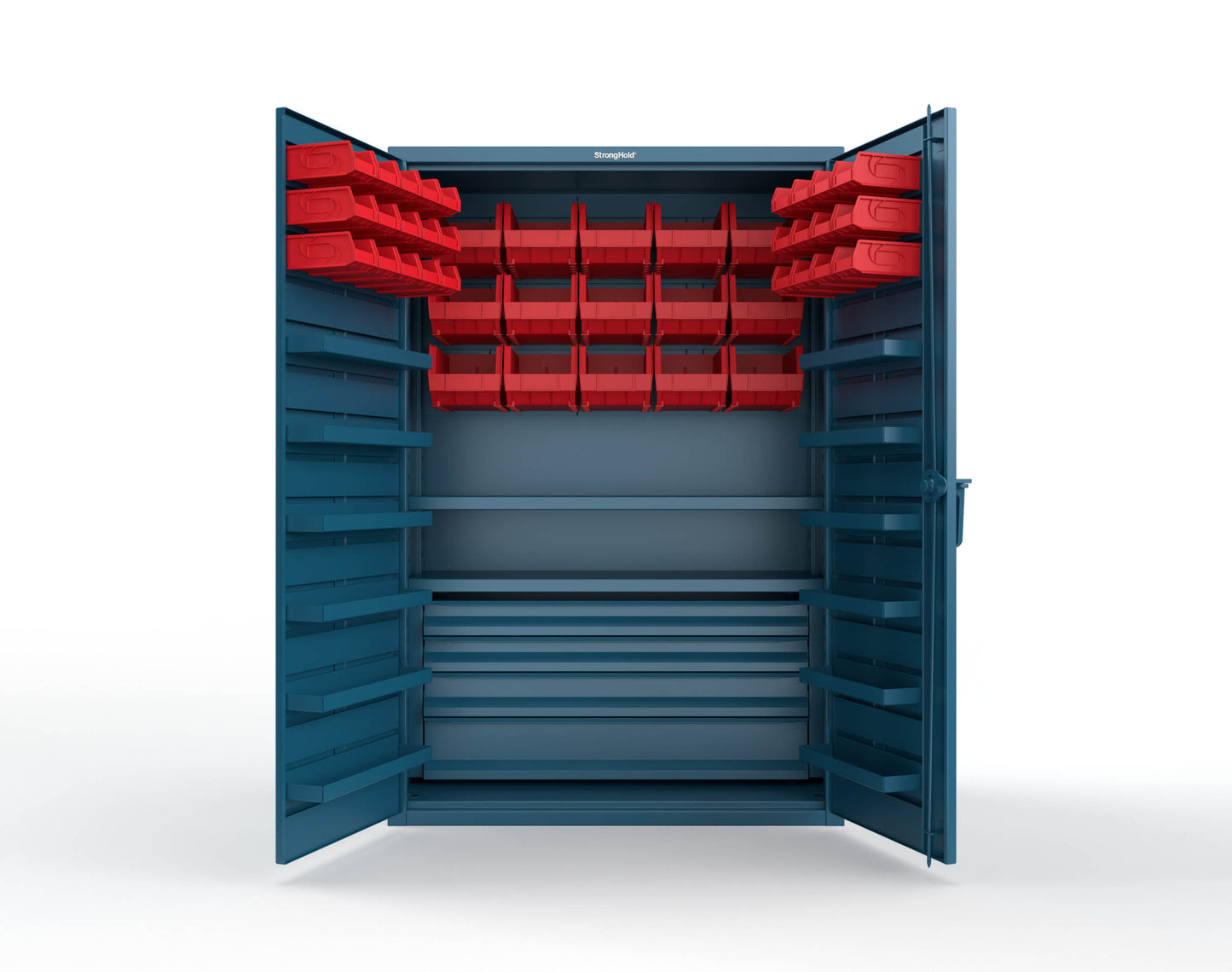 Blue (RAL 5001) / Red (RAL 3001)