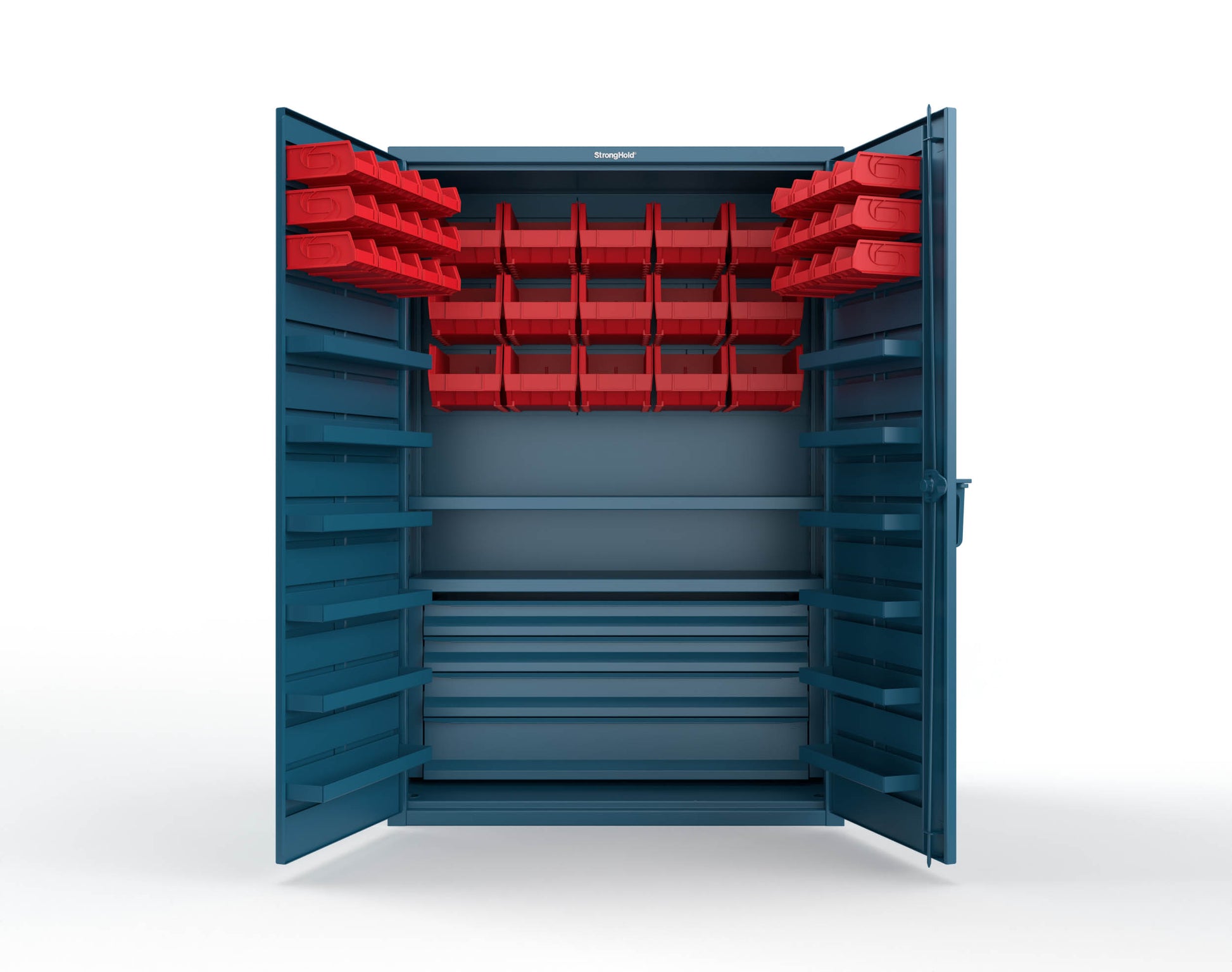 Blue (RAL 5001) / Red (RAL 3001)
