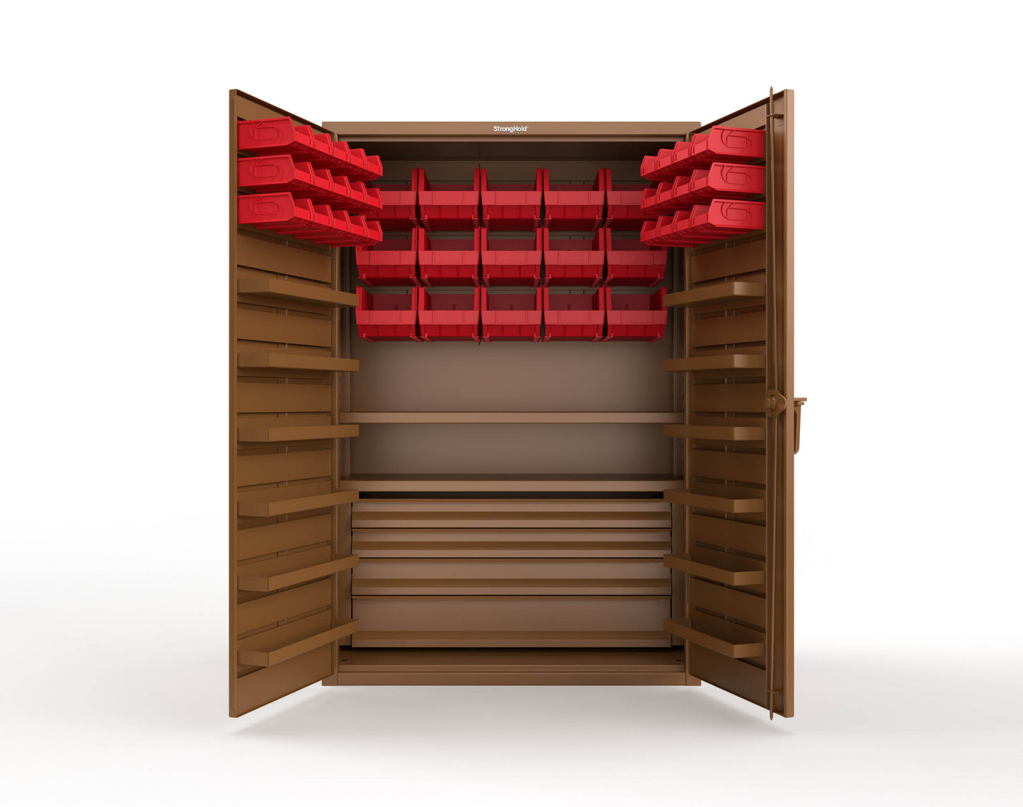 Brown (RAL 8008) / Red (RAL 3001)