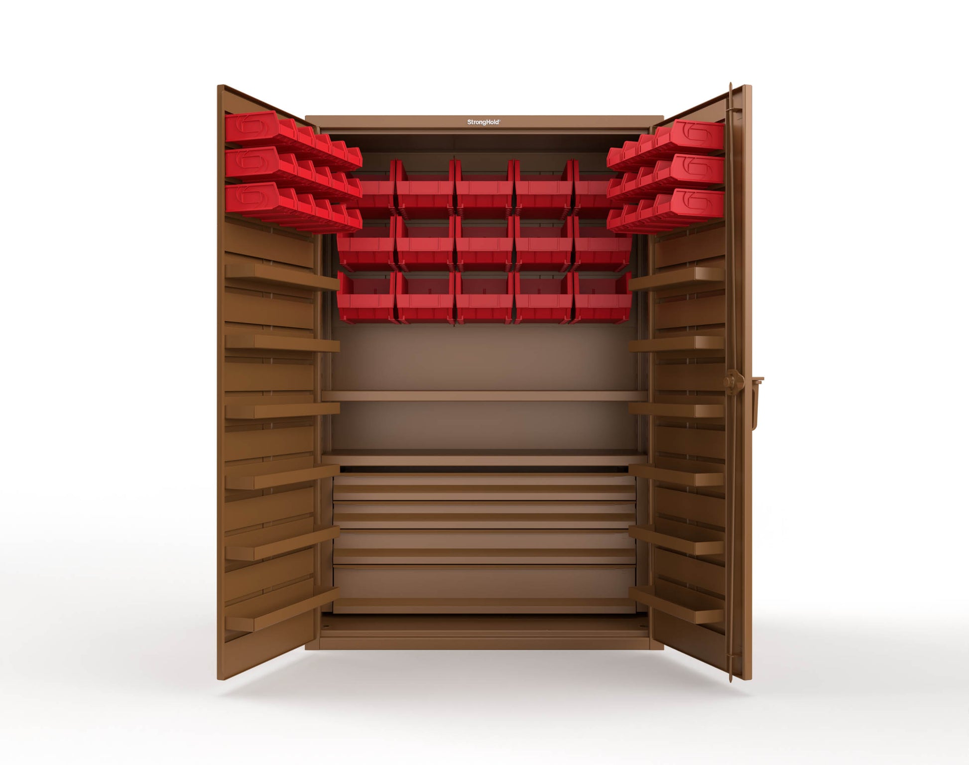 Brown (RAL 8008) / Red (RAL 3001)