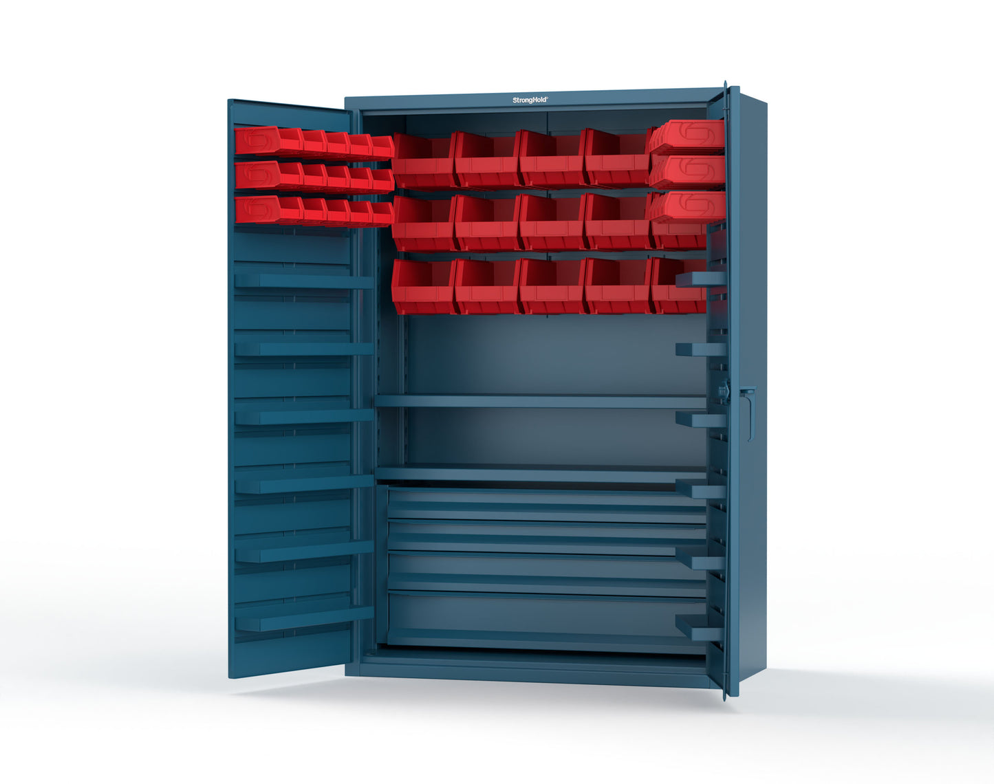 Blue (RAL 5001) / Red (RAL 3001)