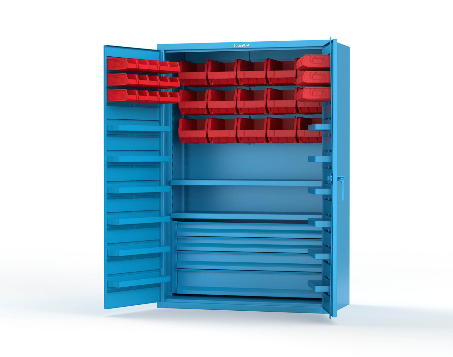 Light Blue (RAL 5012) / Red (RAL 3001)