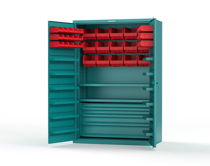 Teal (RAL 5021) / Red (RAL 3001)