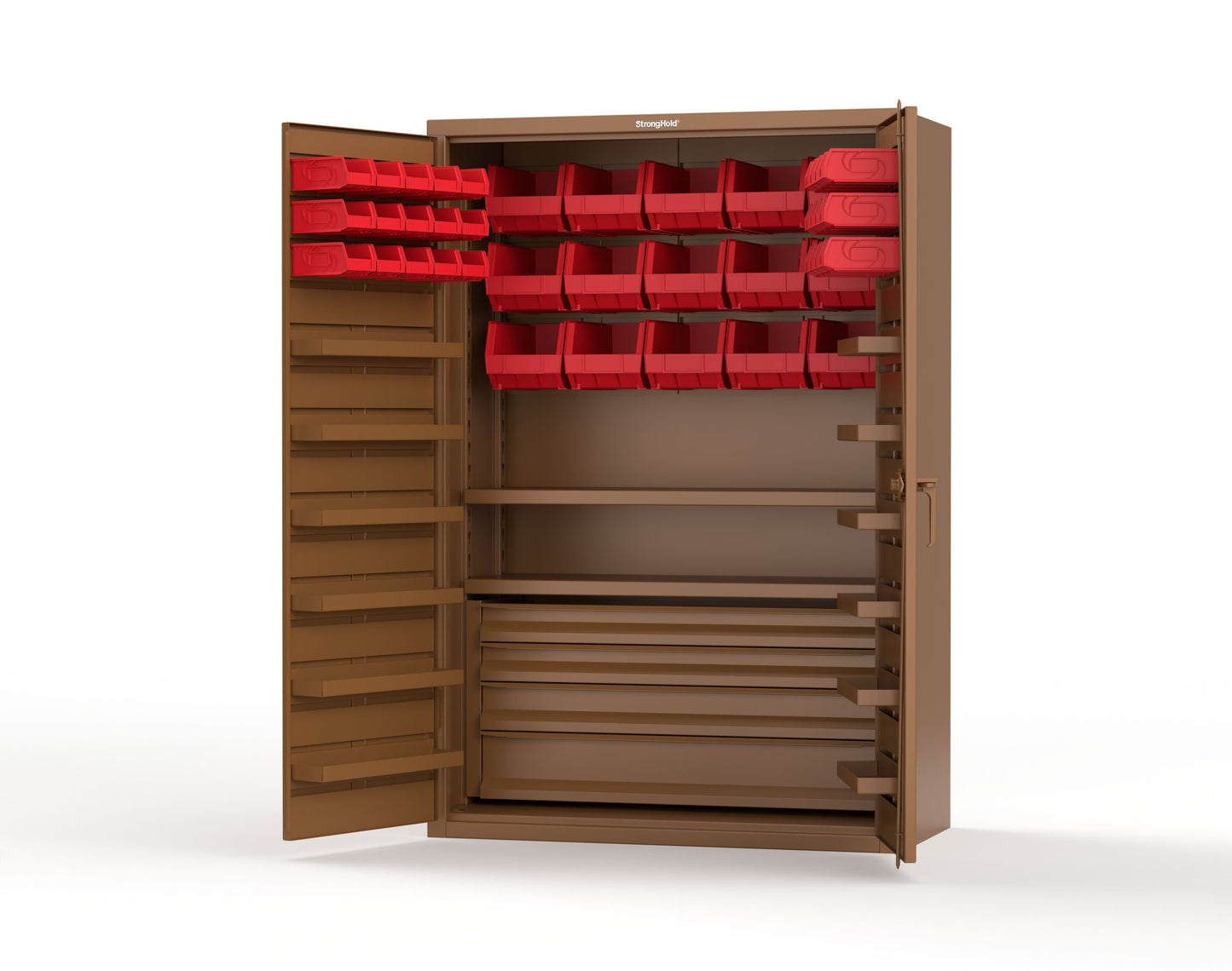 Brown (RAL 8008) / Red (RAL 3001)