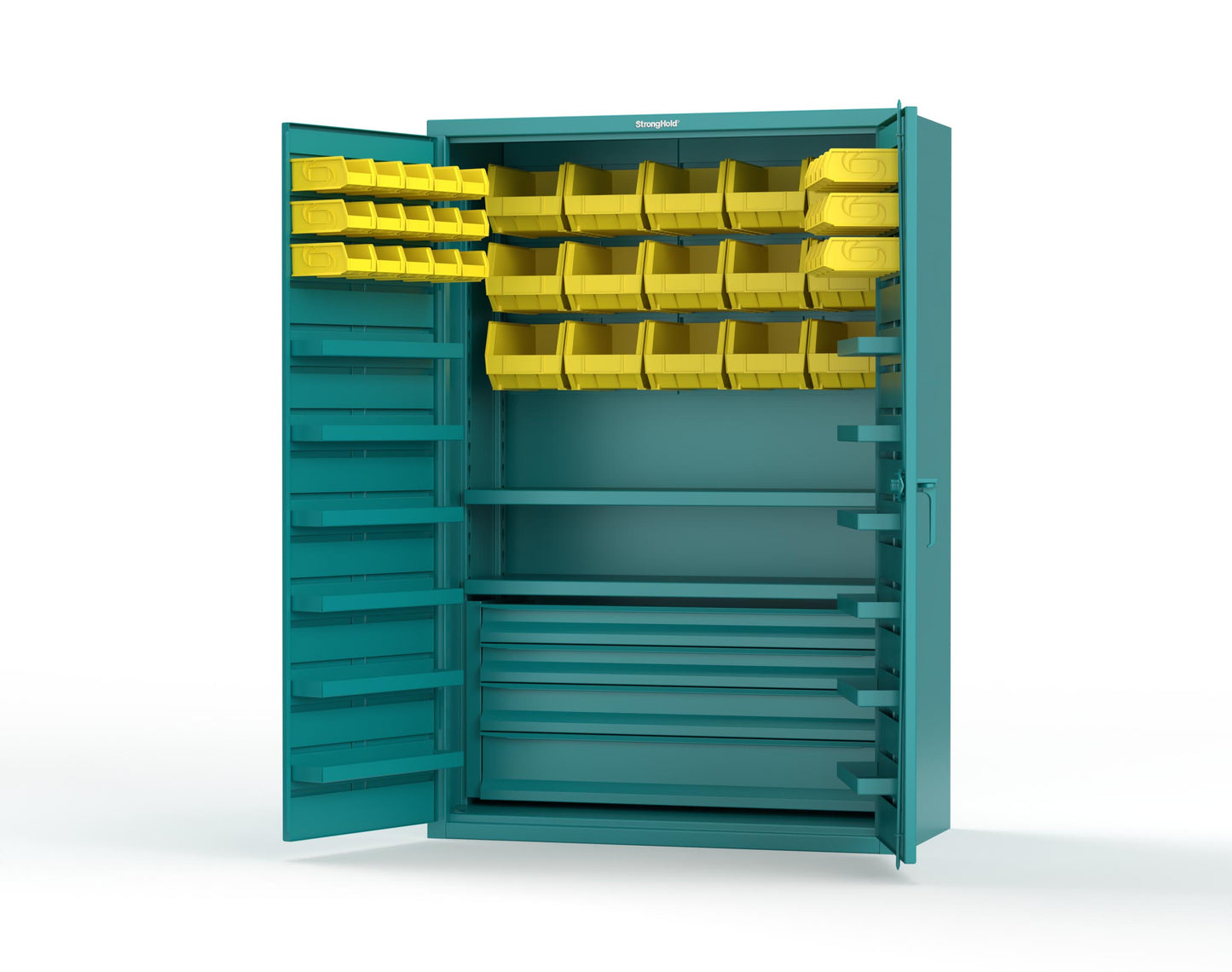 Teal (RAL 5021) / Yellow (RAL 1021)