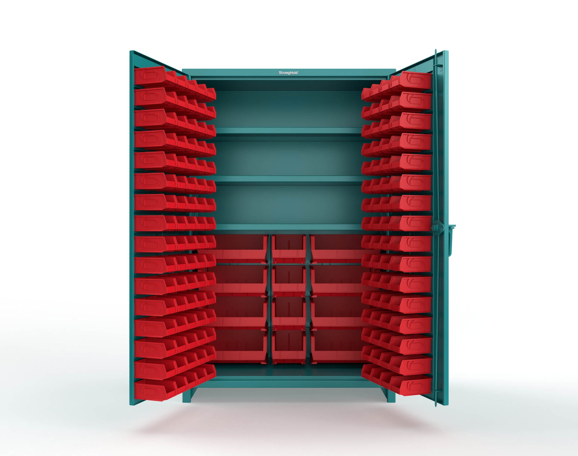 Teal (RAL 5021) / Red (RAL 3001)