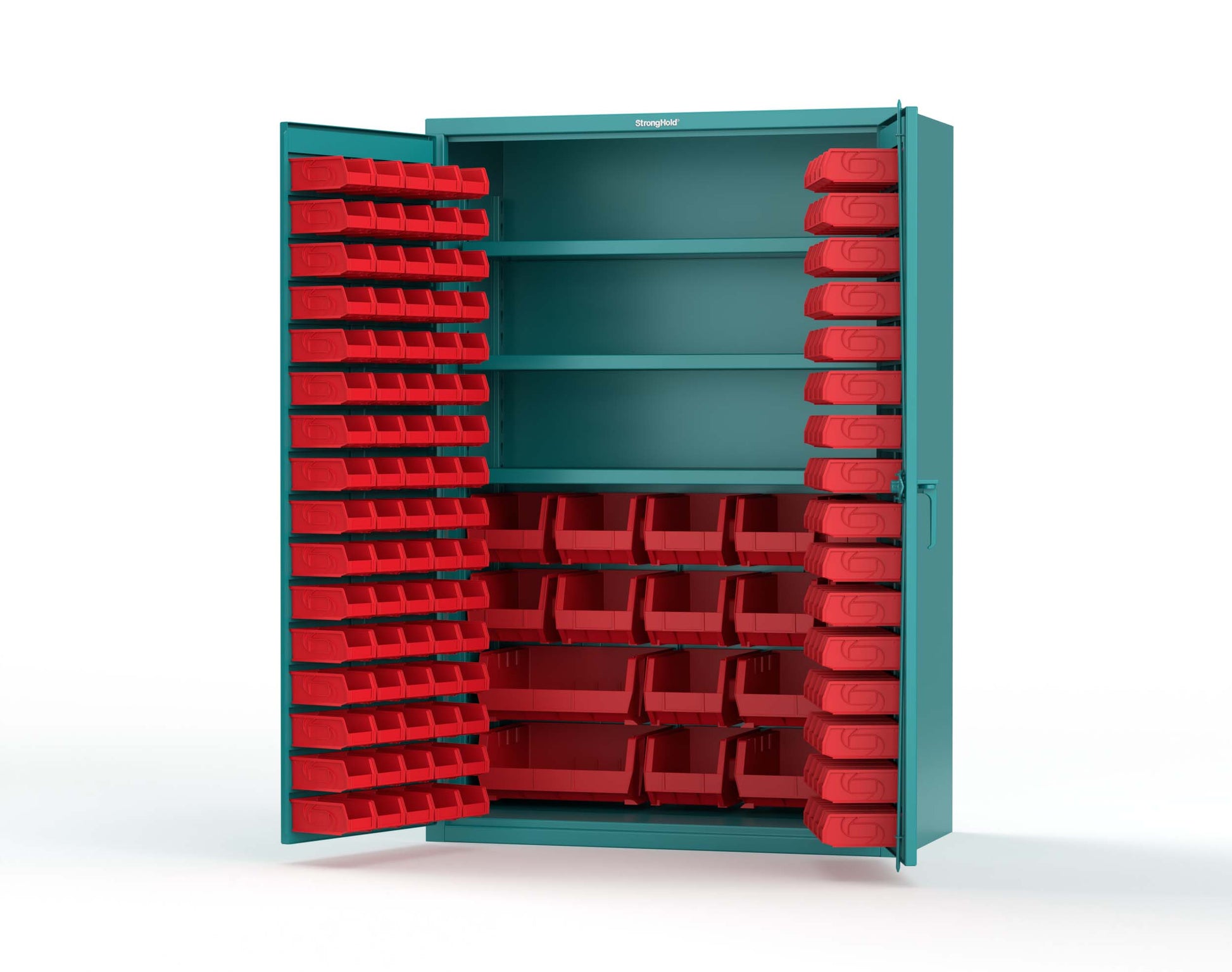 Teal (RAL 5021) / Red (RAL 3001)