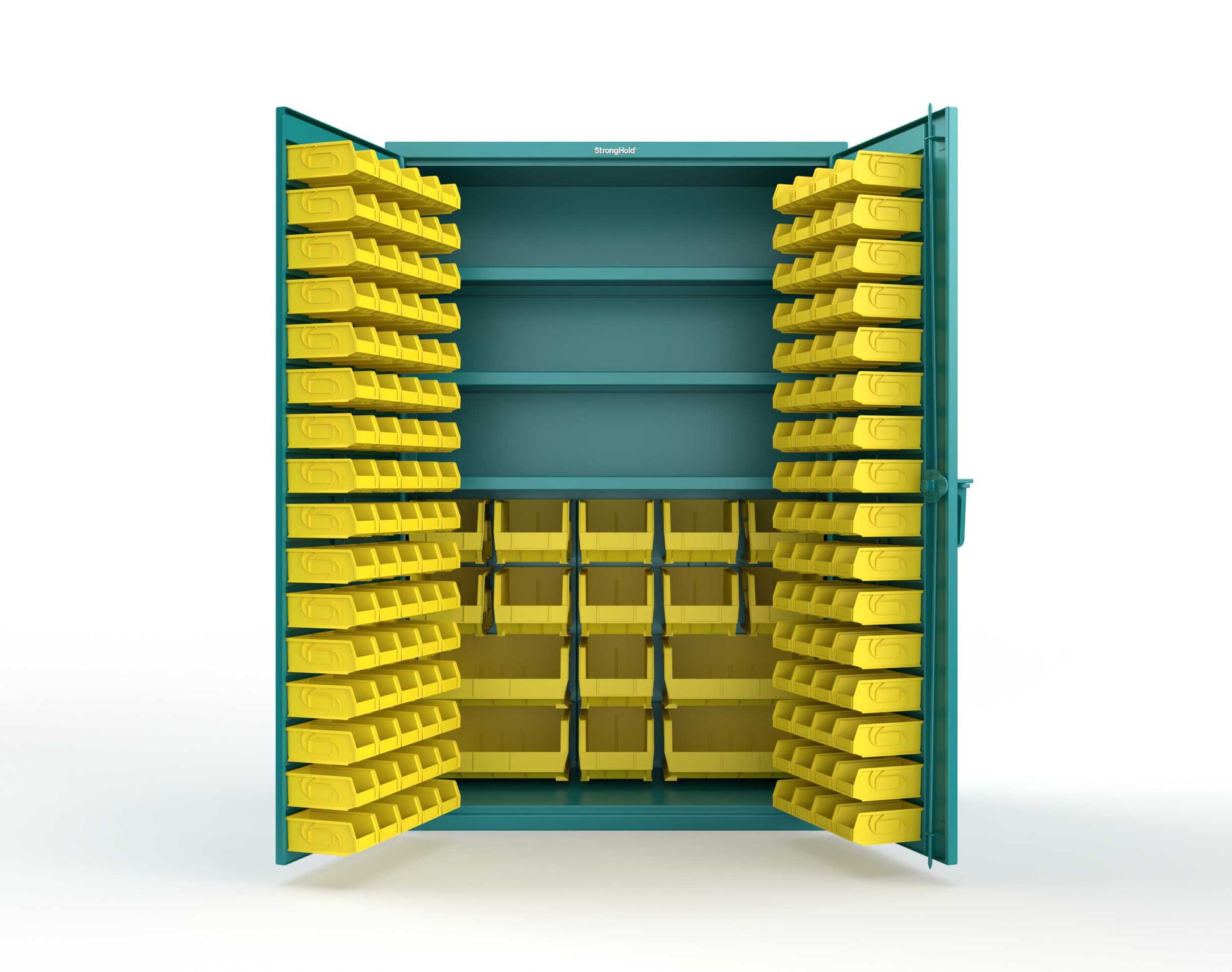 Teal (RAL 5021) / Yellow (RAL 1021)