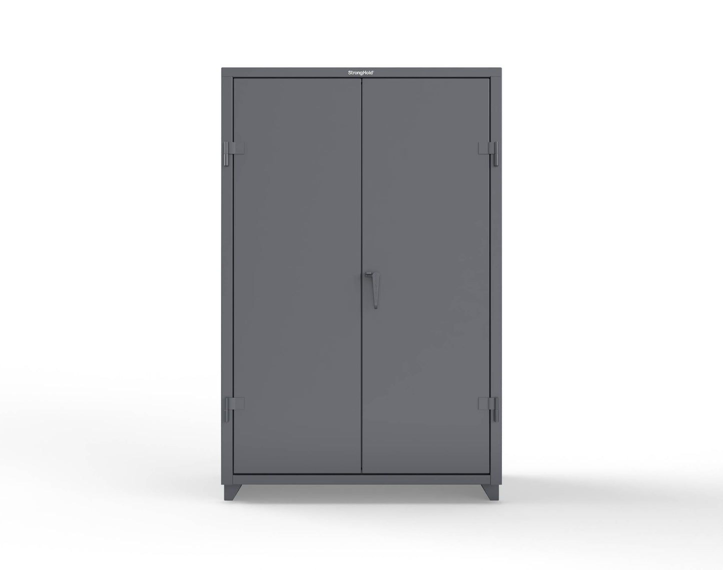 Extra Heavy Duty 14 GA Janitorial Cabinet with 3 Shelves - 48 In. W x 24 In. D x 75 In. H - 46-BC-243-L-7024