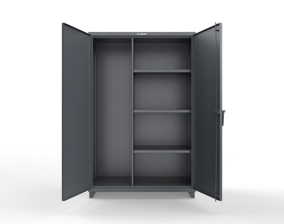 Extra Heavy Duty 14 GA Janitorial Cabinet with 3 Shelves - 48 In. W x 24 In. D x 75 In. H - 46-BC-243-L-7024