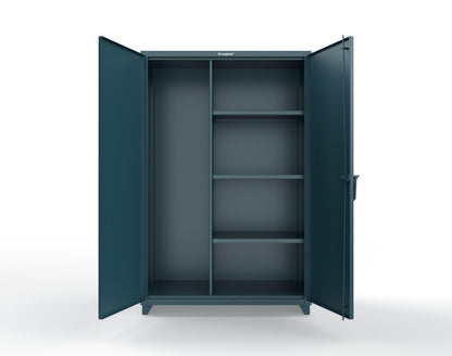 Extra Heavy Duty 14 GA Janitorial Cabinet with 3 Shelves - 48 In. W x 24 In. D x 75 In. H - 46-BC-243-L-5001