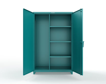 Extra Heavy Duty 14 GA Janitorial Cabinet with 3 Shelves - 48 In. W x 24 In. D x 75 In. H - 46-BC-243-L-5021