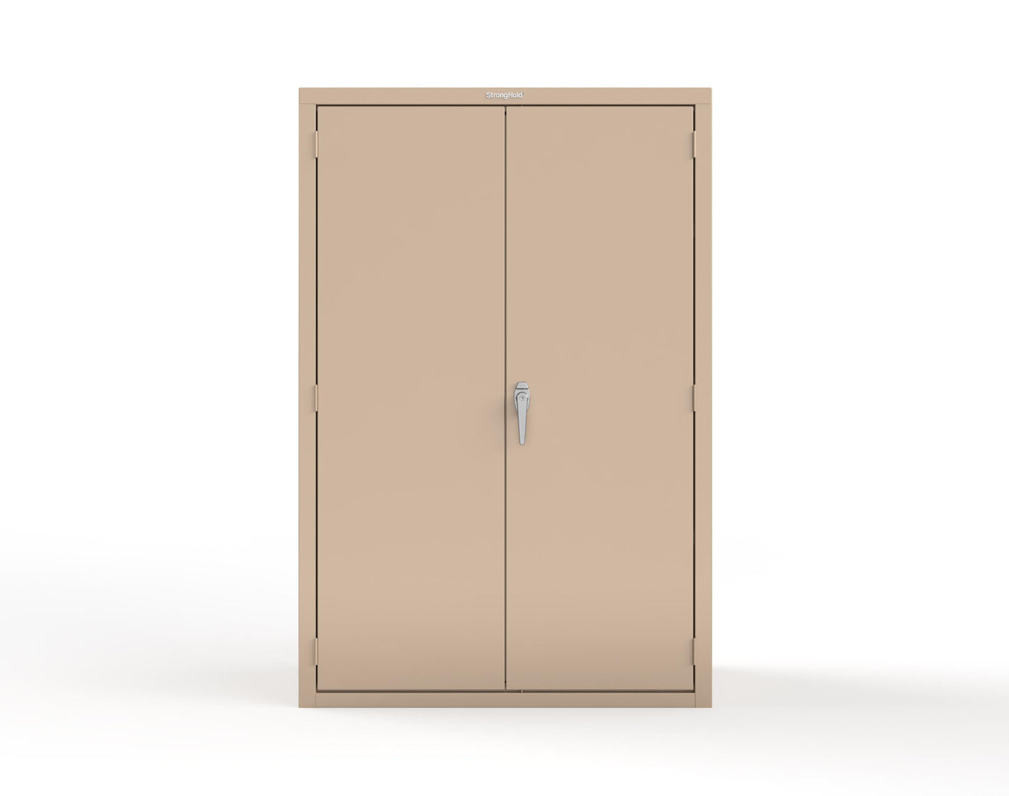 Heavy Duty 18 GA Janitorial Cabinet with 3 half Shelves - 48 in. W x 24 in. D x 72 in. H - 46-BC-243-P-1019