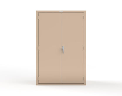 Heavy Duty 18 GA Janitorial Cabinet with 3 half Shelves - 48 in. W x 24 in. D x 72 in. H - 46-BC-243-P-1019