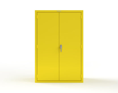 Heavy Duty 18 GA Janitorial Cabinet with 3 half Shelves - 48 in. W x 24 in. D x 72 in. H - 46-BC-243-P-1021