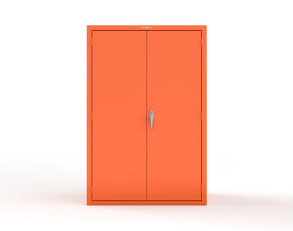 Heavy Duty 18 GA Janitorial Cabinet with 3 half Shelves - 48 in. W x 24 in. D x 72 in. H - 46-BC-243-P-2009