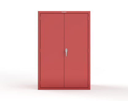 Heavy Duty 18 GA Janitorial Cabinet with 3 half Shelves - 48 in. W x 24 in. D x 72 in. H - 46-BC-243-P-3001