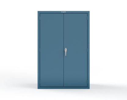Heavy Duty 18 GA Janitorial Cabinet with 3 half Shelves - 48 in. W x 24 in. D x 72 in. H - 46-BC-243-P-5001