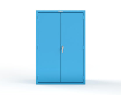 Heavy Duty 18 GA Janitorial Cabinet with 3 half Shelves - 48 in. W x 24 in. D x 72 in. H - 46-BC-243-P-5012