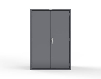 Heavy Duty 18 GA Janitorial Cabinet with 3 half Shelves - 48 in. W x 24 in. D x 72 in. H - 46-BC-243-P-7024