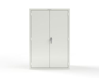 Heavy Duty 18 GA Janitorial Cabinet with 3 half Shelves - 48 in. W x 24 in. D x 72 in. H - 46-BC-243-P-9003
