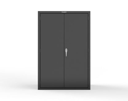 Heavy Duty 18 GA Janitorial Cabinet with 3 half Shelves - 48 in. W x 24 in. D x 72 in. H - 46-BC-243-P-9005