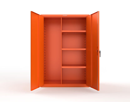 Heavy Duty 18 GA Janitorial Cabinet with 3 half Shelves - 48 in. W x 24 in. D x 72 in. H - 46-BC-243-P-2009