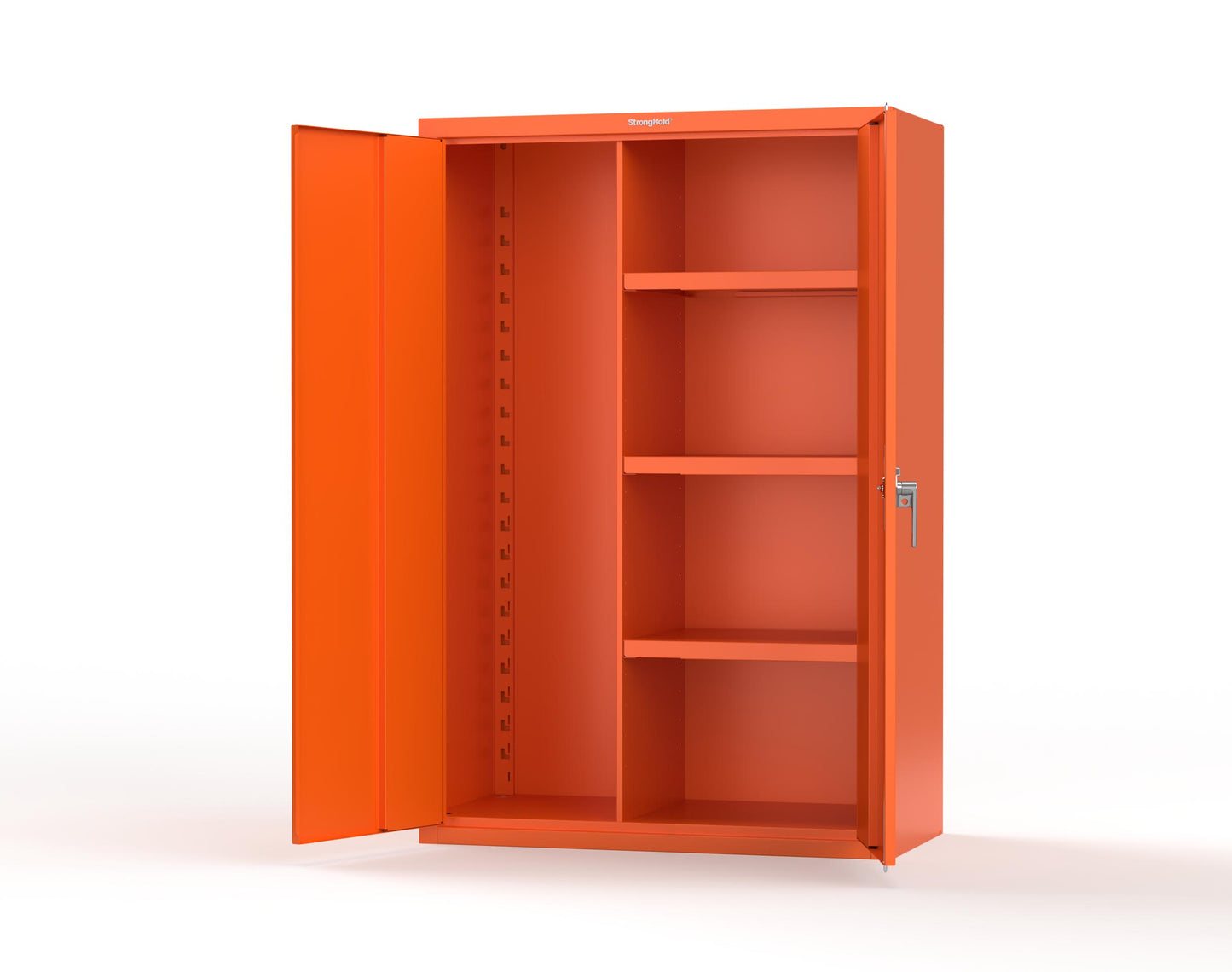 Heavy Duty 18 GA Janitorial Cabinet with 3 half Shelves - 48 in. W x 24 in. D x 72 in. H - 46-BC-243-P-2009