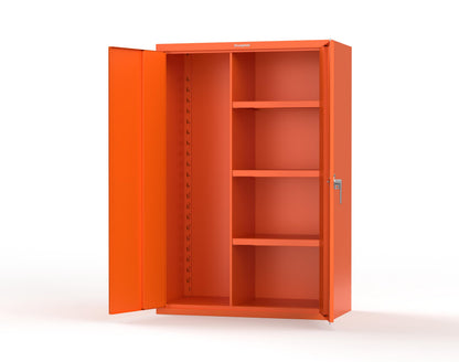 Heavy Duty 18 GA Janitorial Cabinet with 3 half Shelves - 48 in. W x 24 in. D x 72 in. H - 46-BC-243-P-2009