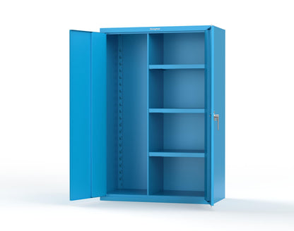 Heavy Duty 18 GA Janitorial Cabinet with 3 half Shelves - 48 in. W x 24 in. D x 72 in. H - 46-BC-243-P-5012