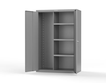 Heavy Duty 18 GA Janitorial Cabinet with 3 half Shelves - 48 in. W x 24 in. D x 72 in. H - 46-BC-243-P-7037
