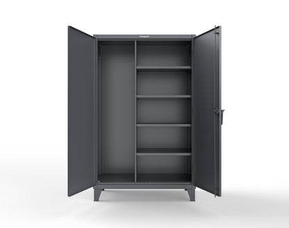 Extreme Duty 12 GA Janitorial Cabinet with 4 Shelves - 48 In. W x 24 In. D x 78 In. H - 46-BC-244-7024