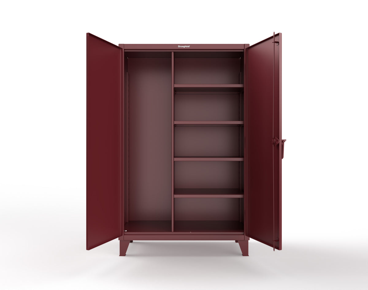 Extreme Duty 12 GA Janitorial Cabinet with 4 Shelves - 48 In. W x 24 In. D x 78 In. H - 46-BC-244-3005