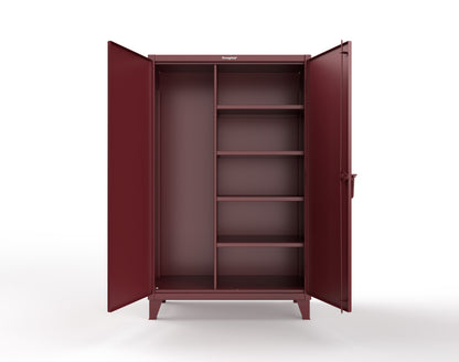 Extreme Duty 12 GA Janitorial Cabinet with 4 Shelves - 48 In. W x 24 In. D x 78 In. H - 46-BC-244-3005