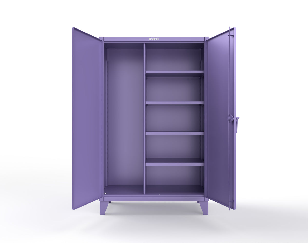 Extreme Duty 12 GA Janitorial Cabinet with 4 Shelves - 48 In. W x 24 In. D x 78 In. H - 46-BC-244-4005