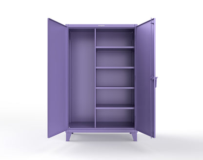 Extreme Duty 12 GA Janitorial Cabinet with 4 Shelves - 48 In. W x 24 In. D x 78 In. H - 46-BC-244-4005