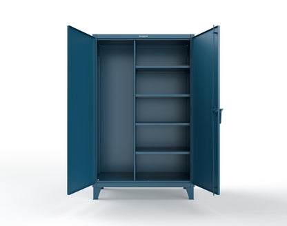 Extreme Duty 12 GA Janitorial Cabinet with 4 Shelves - 48 In. W x 24 In. D x 78 In. H - 46-BC-244-5010
