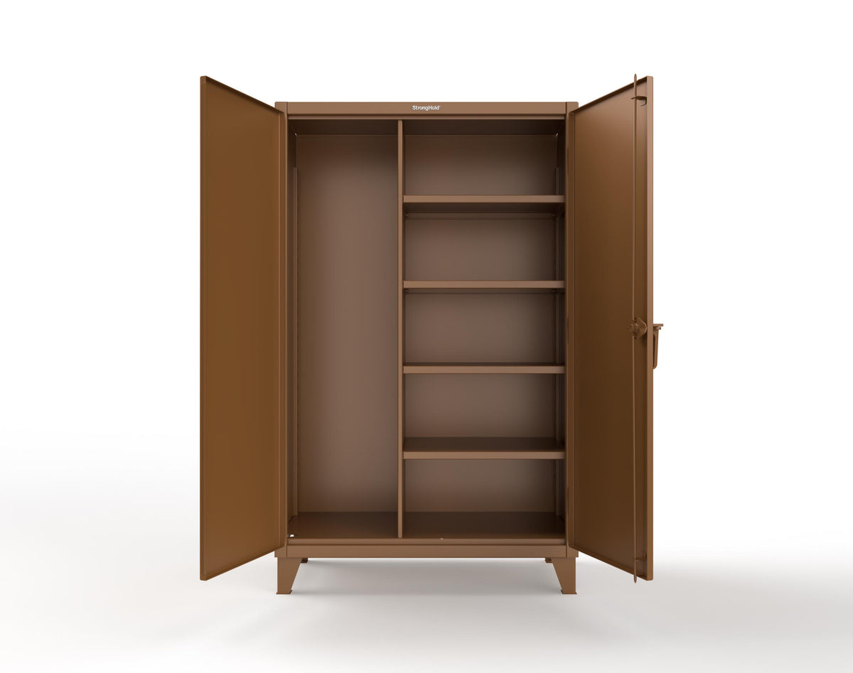 Extreme Duty 12 GA Janitorial Cabinet with 4 Shelves - 48 In. W x 24 In. D x 78 In. H - 46-BC-244-8025