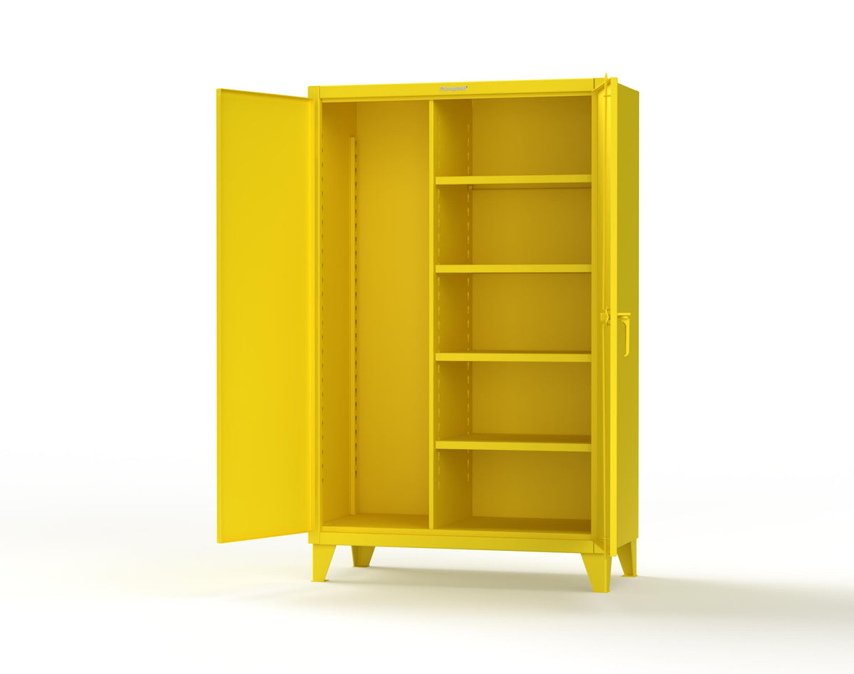 Extreme Duty 12 GA Janitorial Cabinet with 4 Shelves - 48 In. W x 24 In. D x 78 In. H - 46-BC-244-1023