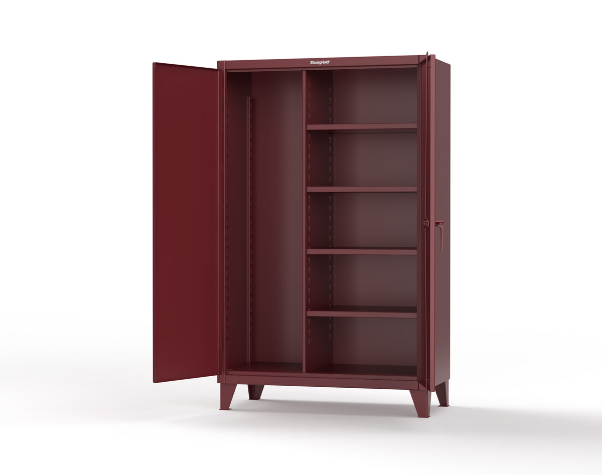 Extreme Duty 12 GA Janitorial Cabinet with 4 Shelves - 48 In. W x 24 In. D x 78 In. H - 46-BC-244-3005