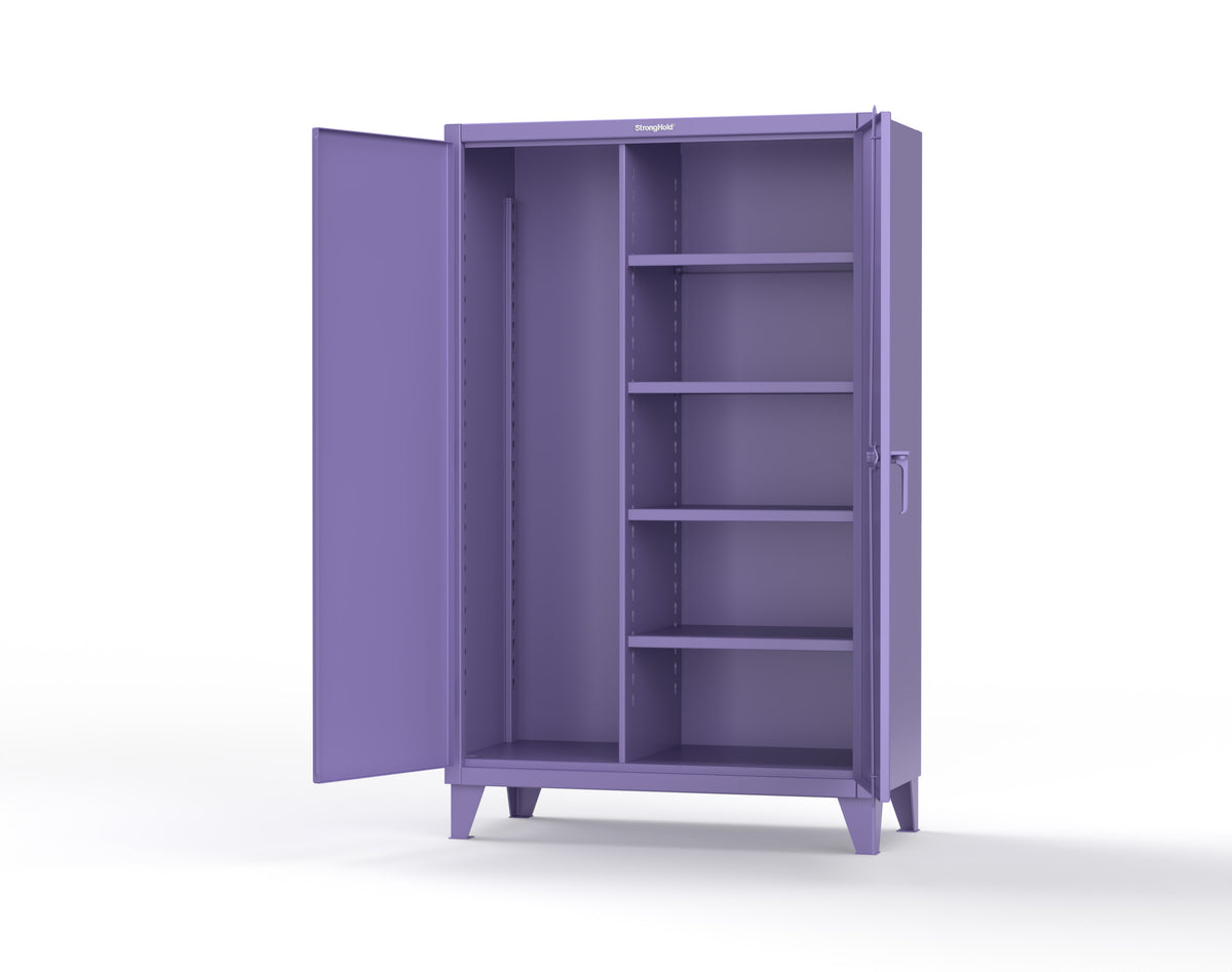 Extreme Duty 12 GA Janitorial Cabinet with 4 Shelves - 48 In. W x 24 In. D x 78 In. H - 46-BC-244-4005