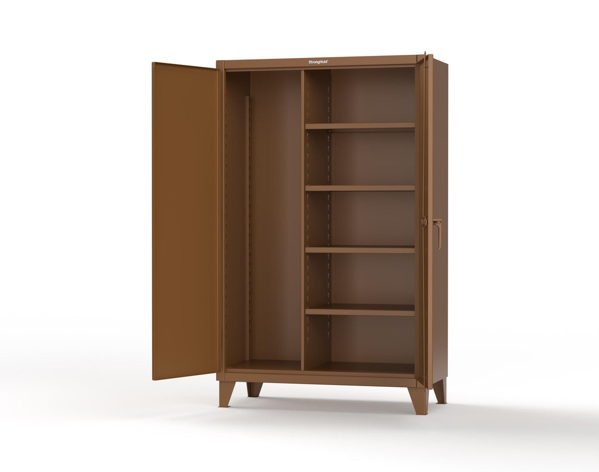 Extreme Duty 12 GA Janitorial Cabinet with 4 Shelves - 48 In. W x 24 In. D x 78 In. H - 46-BC-244-8025