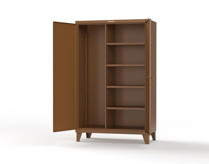 Extreme Duty 12 GA Janitorial Cabinet with 4 Shelves - 48 In. W x 24 In. D x 78 In. H - 46-BC-244-8025